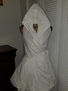 Hooded white dress